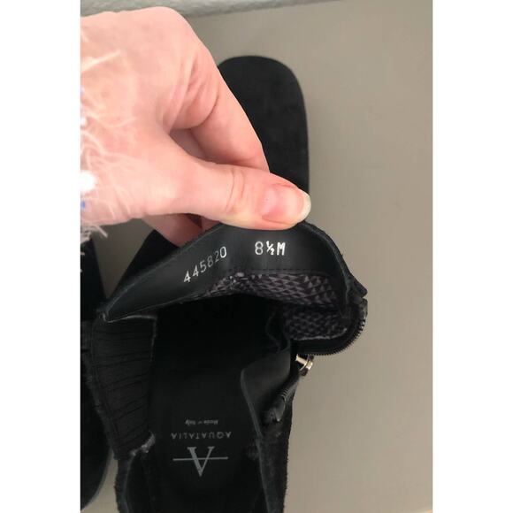 Aquatalia Charlotte Weatherproof Suede Black Bootie - 8.5 - Picture 10 of 11